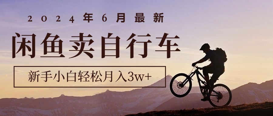 (6.6)2024年6月最新闲鱼卖自行车，新手小白轻松月入3w+项目