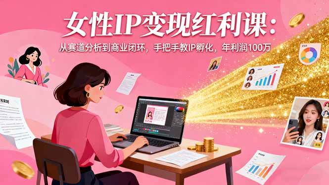 (10.17)女性IP变现红利课：从赛道分析到商业闭环，手把手教IP孵化，年利润100万